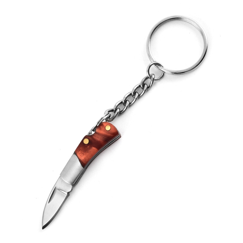 Fábrica directa de bolsillo al aire libre cuchillo plegable cuchillo de frutas portátil expreso mini portable llavero