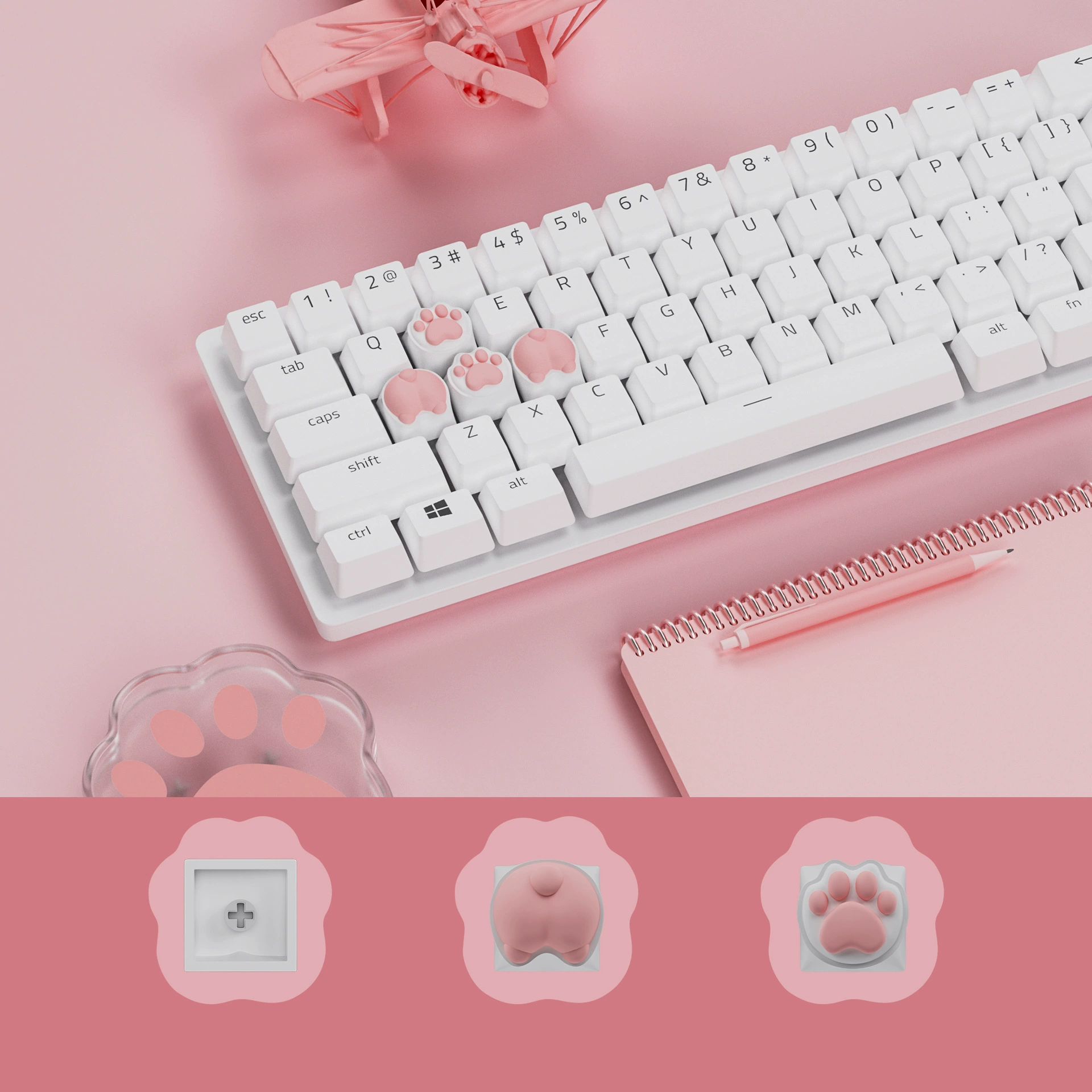 Womier Personal Caps Cat Claw Set
