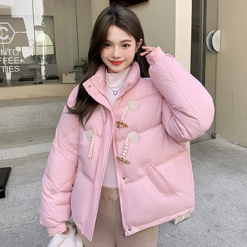 Comercio exterior abrazadera de algodón de pluma para mujeres corto invierno 2025 chaqueta de algodón gruesa suelta chaqueta de algodón pequeña chaqueta image 9
