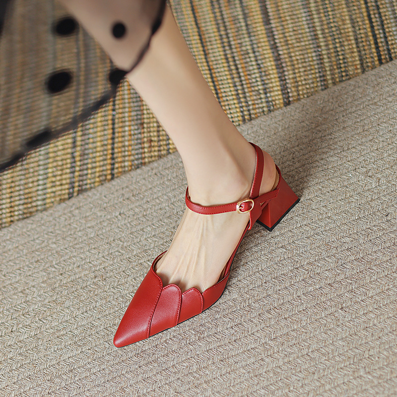 CHIKO Jaliya Pointy Toe Block Heels Slingback Shoes