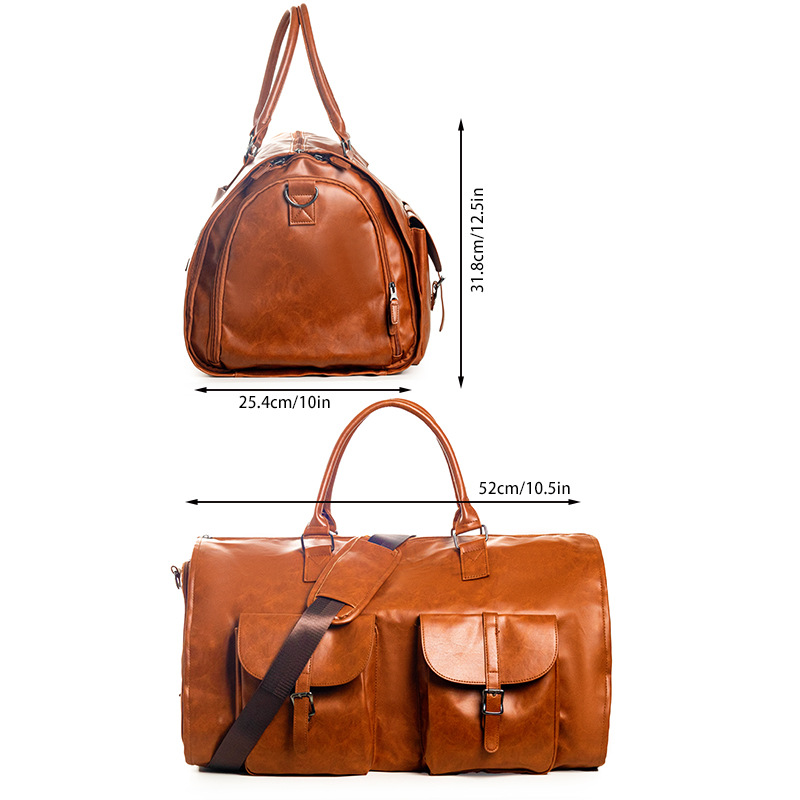 Neue wandelbare Gepäcktasche für Kleidung, 2-in-1-Hängehandtasche, Anzugtasche, Business-Reisetasche_voghion.com