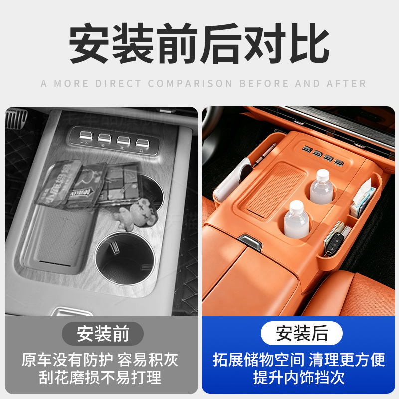 Suitable for Haval Great Wall H10: Wireless charging pad for the center console, silicone cup coaster, interior modification, protective accessories, and storage items