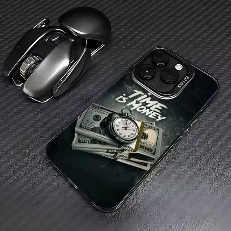 Time and Money Are Applicable to Apple 17 Promax Phone Cases, iPhone 16 Vitality Cases, 15 European and American Style Cases, 14 Cross-Border Cases, 13 Cases
