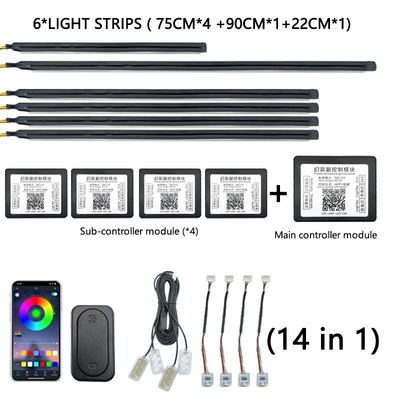 Other lights No-Cut Wire App Dual-Control - one-to-fourteen-central-control2door4foot-lamp4handle-lamp414-lights