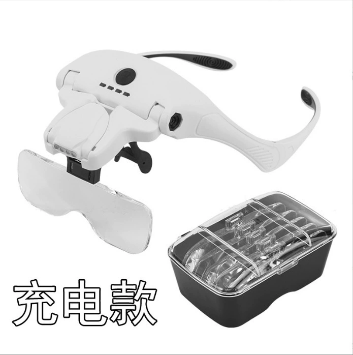 Ремонт насадки 4LED лампа аккумуляторная Лупа пять комплектов оптических линз чтение книги 9892B2C1