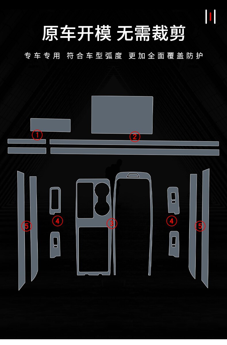 Jietu Dasheng Central Control Screen Protective Film, Car Navigation Film, Transparent Protective Tpu Interior Decoration Film