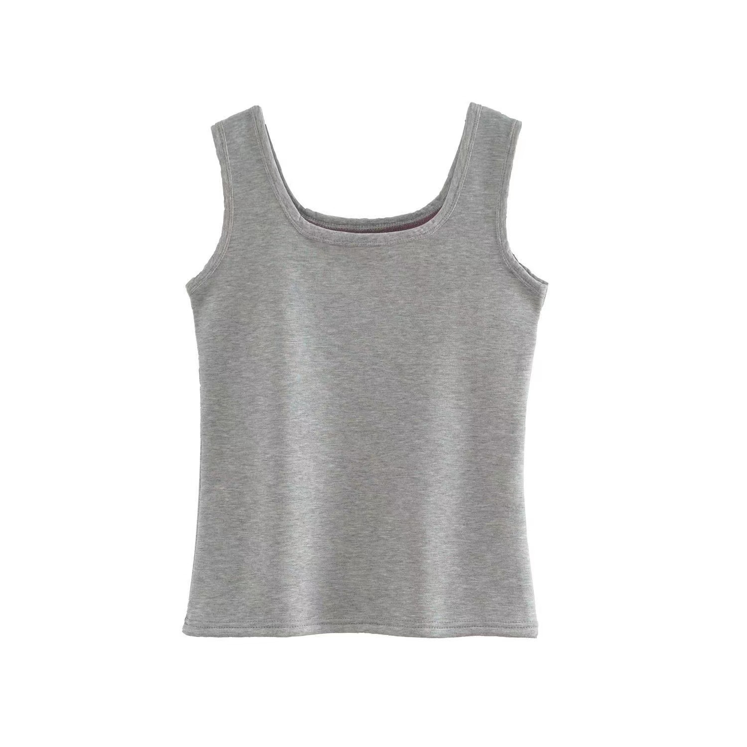 Otoño e invierno camisola cálida de las mujeres forrada de lana engrosada cuello redondo slim fit ropa interior retro Super caliente Top camisa de fondo de las mujeres