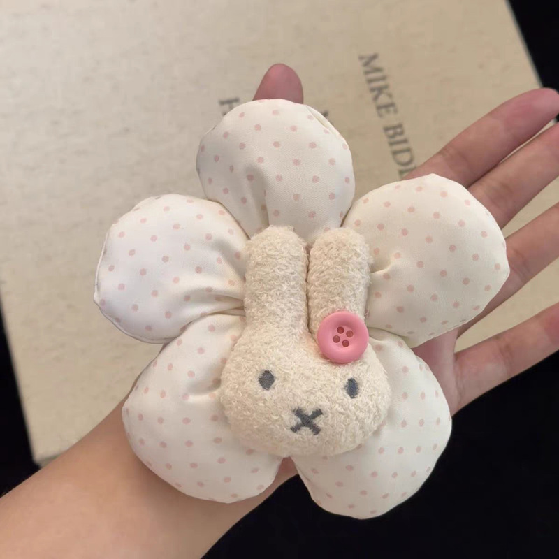 漫画ミッフィーウサギのヘアロープかわいい女の子水玉模様の花のヘアゴム甘い学生多用途大型ヘッド|undefined