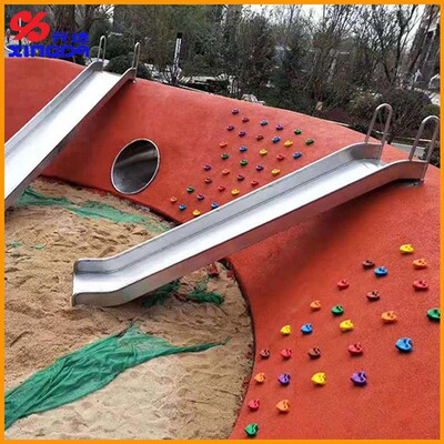 常州批发幼儿园景区湿地公园儿童游乐攀爬网钻洞筒不锈钢滑滑梯|ru