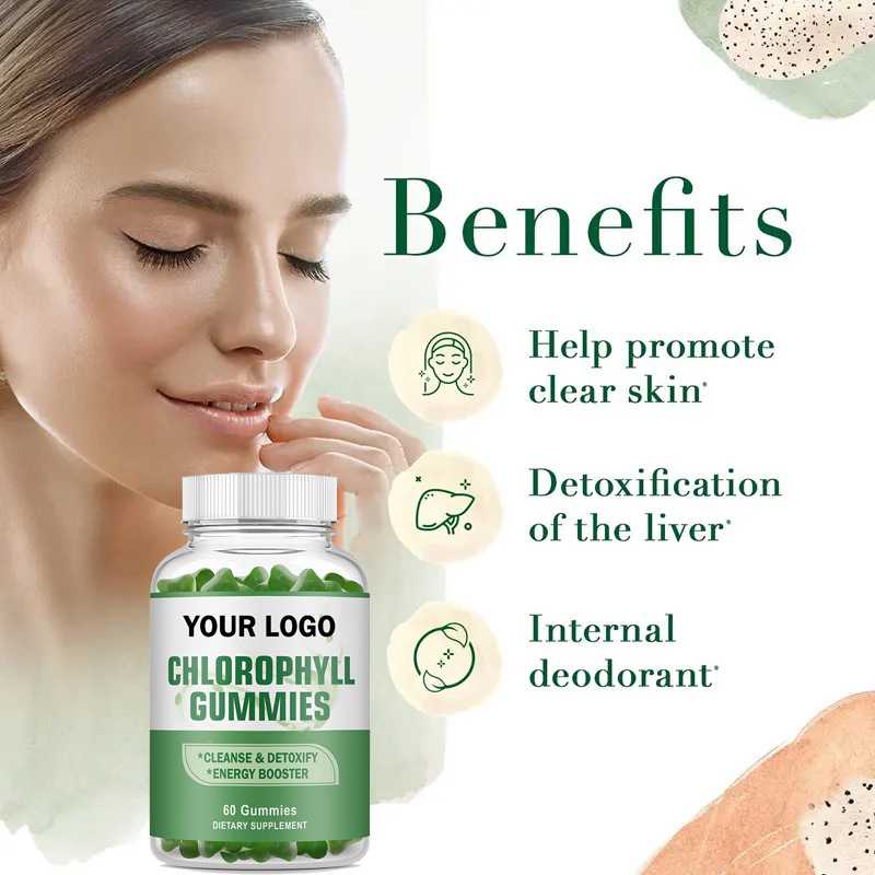 Gesunde, authentische Chlorophyll-Vitamin-Gummibärchen, Chlorophyll-Gummibärchen/OEM_voghion.com