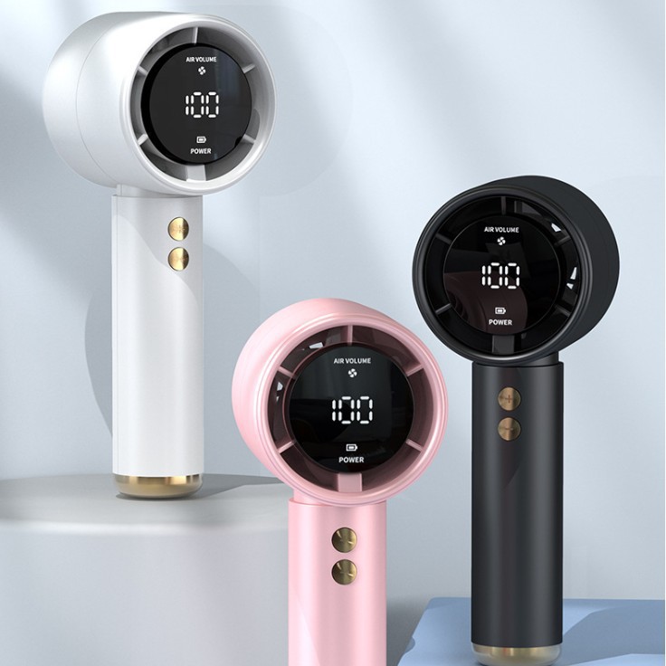 新款100档N68高速手持风扇usb迷你便携式充电涡轮风扇桌面小风扇