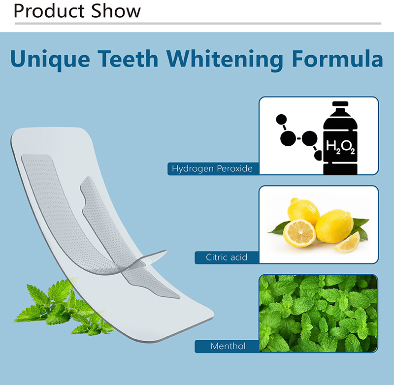 Teeth Whitening Strips Residue Free For Yellow Teeth Removal_voghion.com