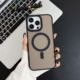 For iPhone15Promax Drilled Lens Skin-feeling Frosted Magnetic Suction Phone Case Apple 14 Drop-resistant Protective Case
