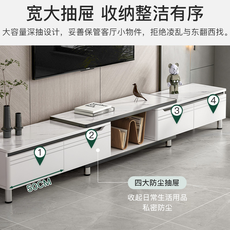 Gabinete de TV simple moderno pequeño apartamento sala de estar en casa gabinete de TV gabinete de piso de lujo mesa de café gabinete de TV combinación