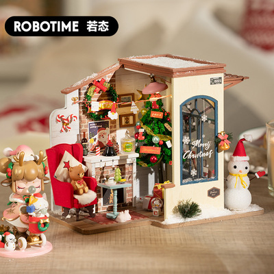 若态若来圣诞雪屋diy手工制作小房子别墅模型玩具圣诞礼物|ms