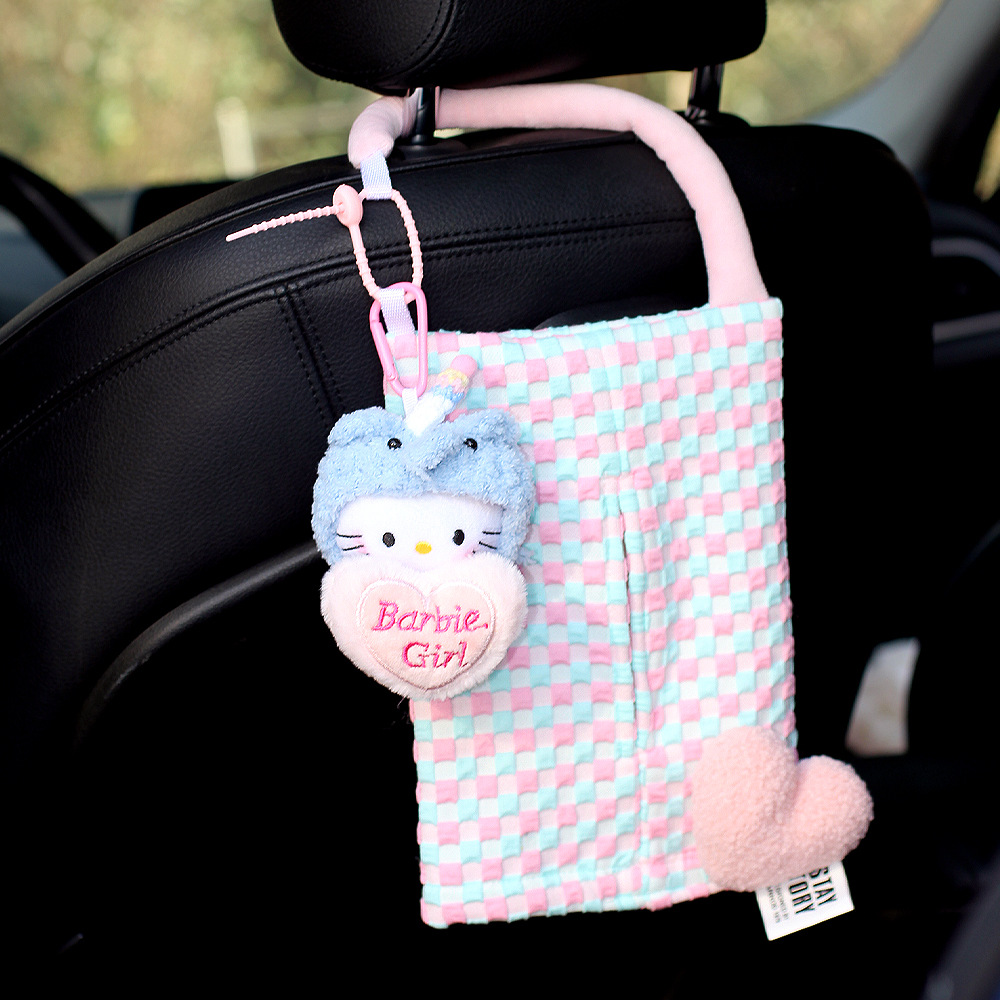Elephant Hat Heart Pink Blue Cat - Heart Powder Green Bag