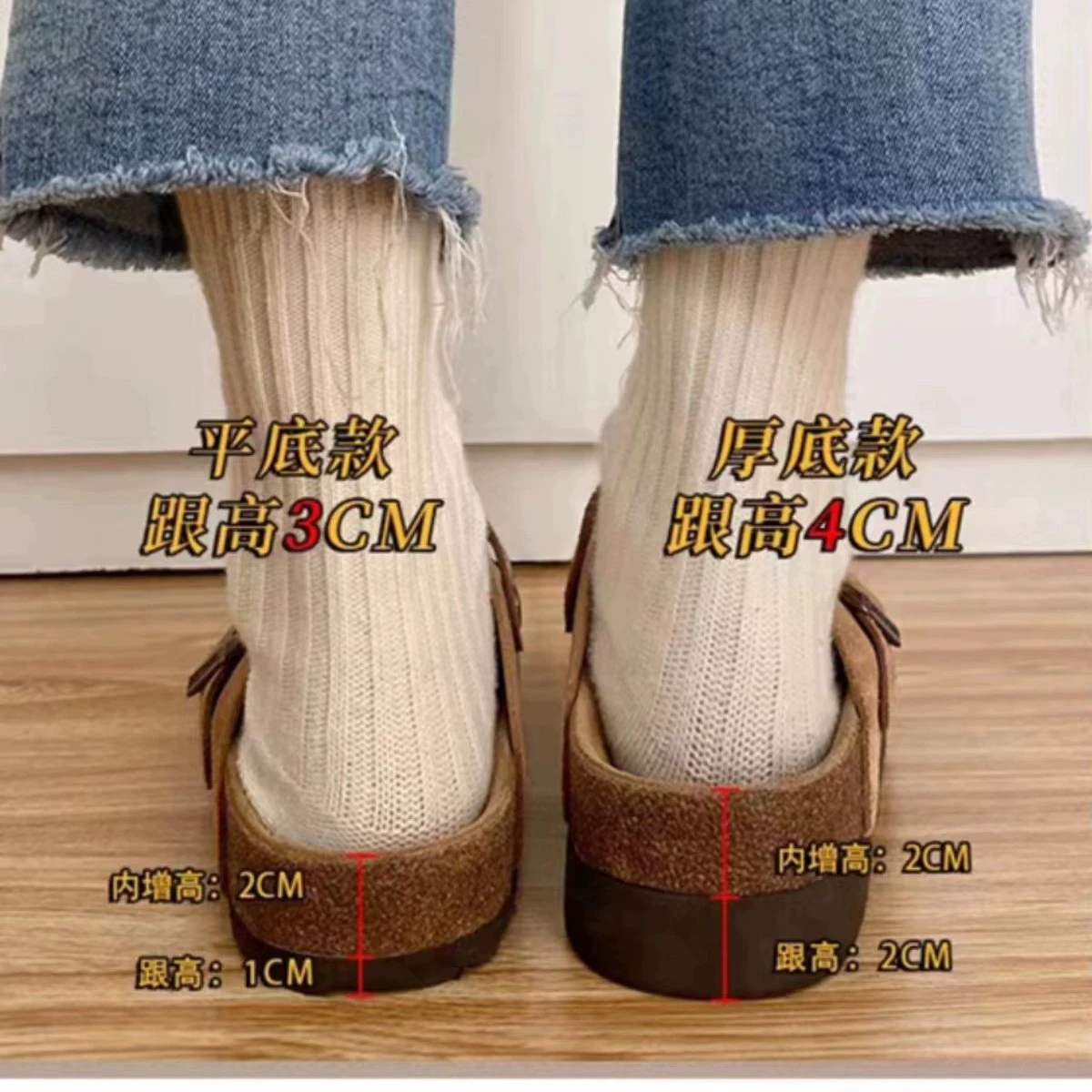 Классические ботинки Birkenstock Boston в стиле платформы, женские тапочки, 2025 год, большой размер, корейский стиль, круглые носки, легко надевать, закрытый носок