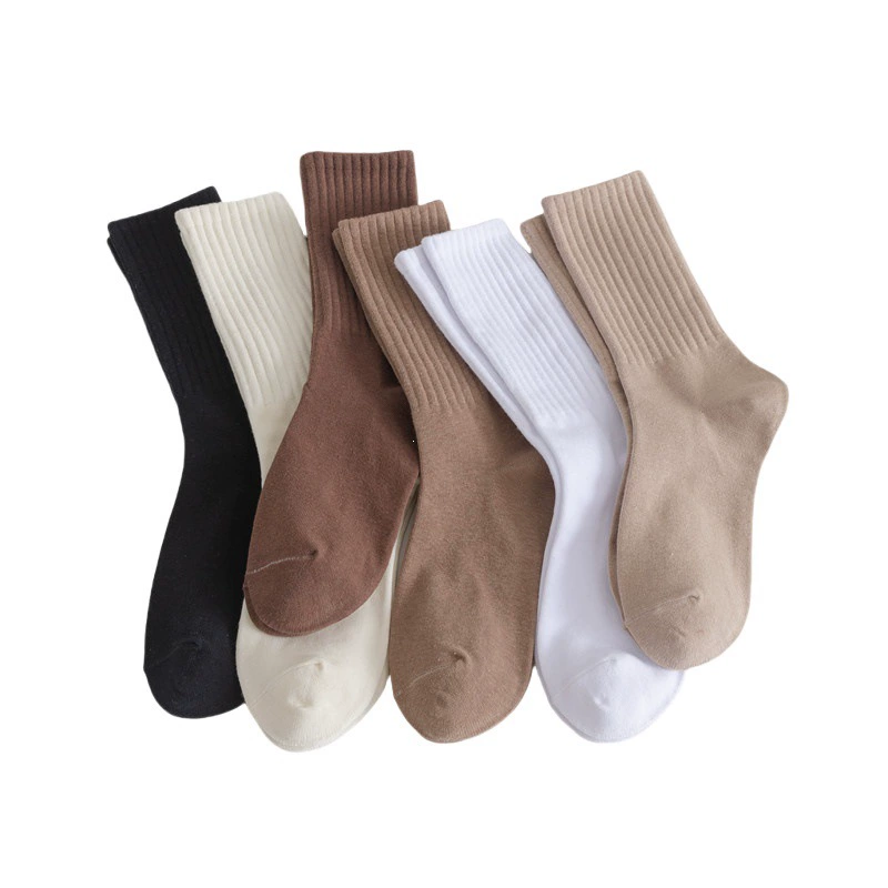Thin Japanese summer knee socks for leisure, absorbs sweat and smell, mid-length, wholesale