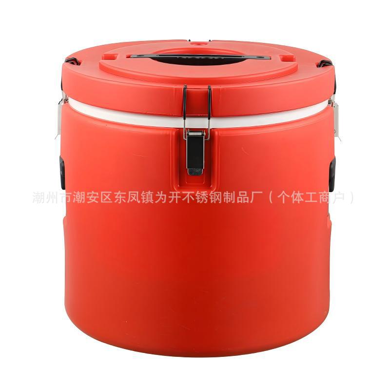 Cubos de aislamiento térmico de acero inoxidable de gran capacidad cubos de arroz de aislamiento térmico comercial escuelas con cubos de sopa al aire libre puestos de gachas en té con leche image 6