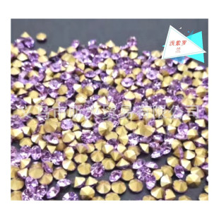 Factory direct large a grade round pointed bottom rhinestone color diamond diy alloy jewelry accessories glass diamond wholesale