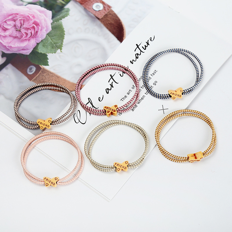 Mori women's butterfly shape hair rope double -share elastic hair…
