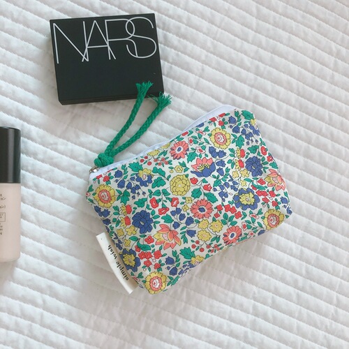 [Suxi cloth bag] Green pure cotton mini coin purse headphone lipstick storage bag aunt towel bag