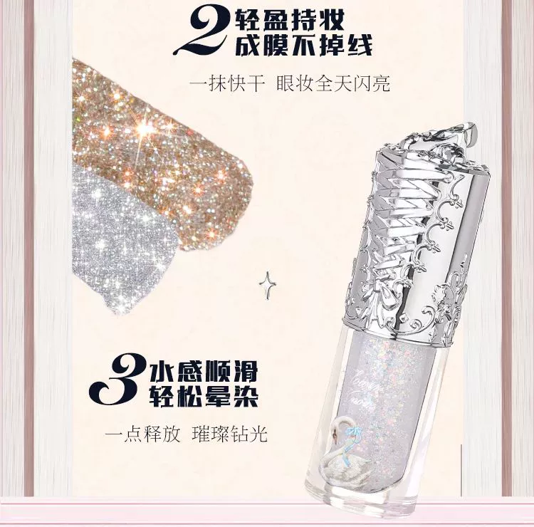 Палетка теней для век Flower Knows Swan Ballet Liquid Eye Shadow Pearly Fine Spark