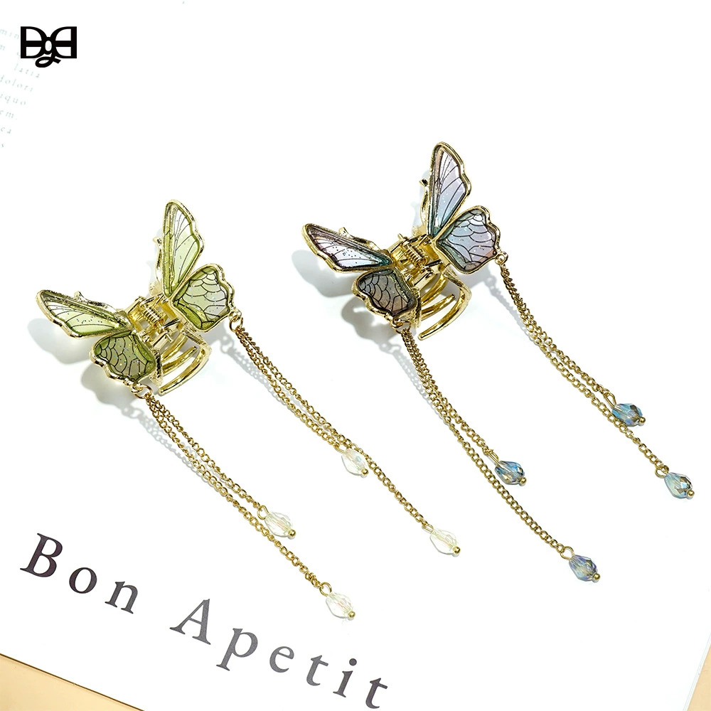 Краб-брошь с кисточками, ханфу, универсальное изысканное элегантное украшение для волос, заколка для волос