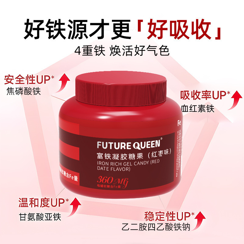 富铁凝胶软糖红枣味超大桶装红素铁元素红枣凝胶糖果工厂直销批发|undefined