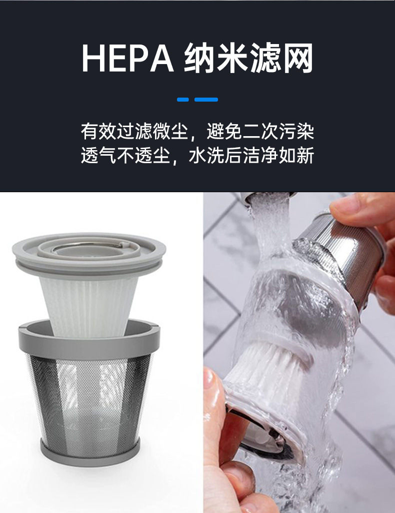 Car vacuum cleaner with strong suction, wireless handheld small portable vacuum cleaner for cars, with suction and blowing functions, V29S