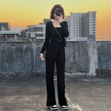 春秋新款女装盐系轻熟韩剧三件套新品感休闲新款裤子两件套装