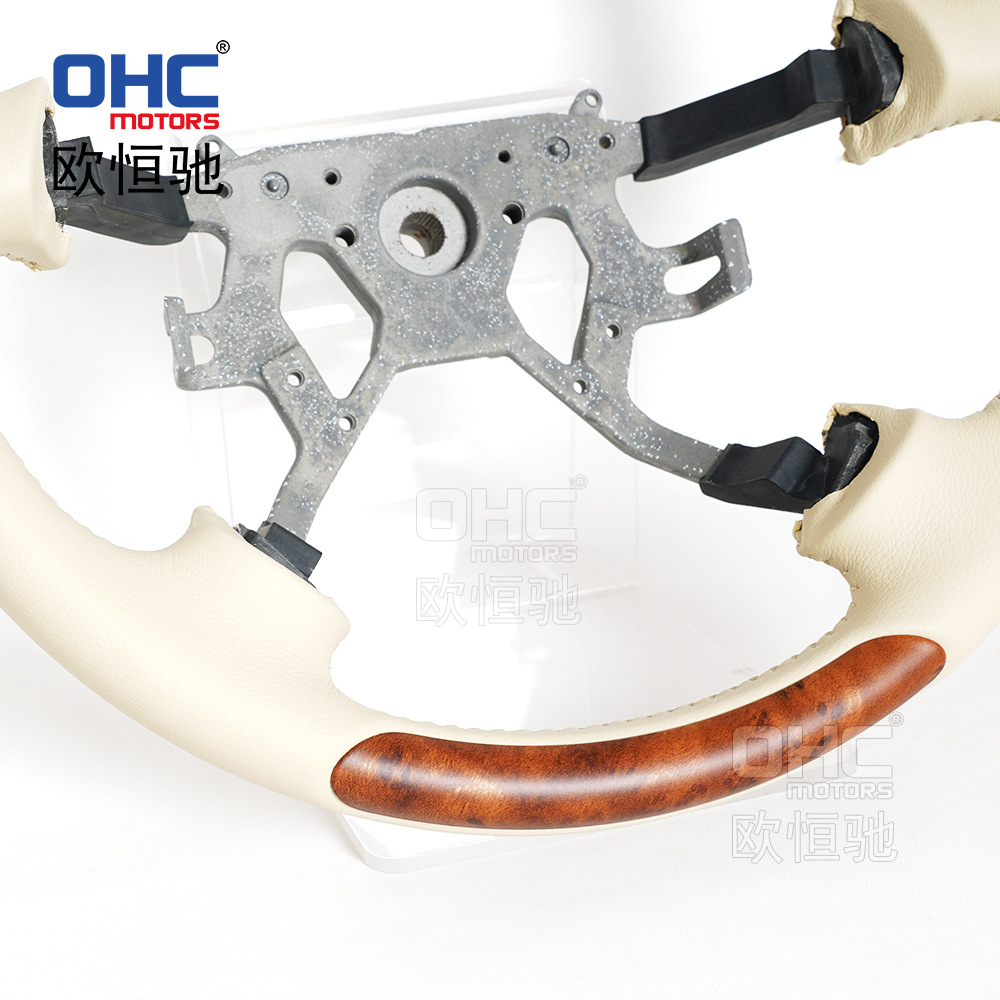 Suitable for Nissan 13-20 Patrol Y61 Car Steering Wheel Modified Peach Wood Lychee Leather Suv Steering Wheel