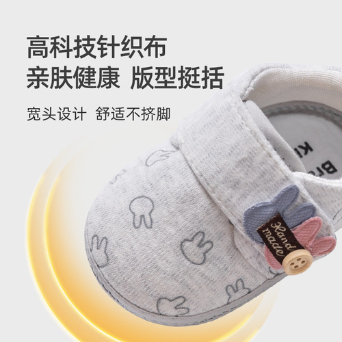 Newborn Baby Cartoon Anti-Slip Step Front Shoes 03--12 Month Baby Soft Soled Spring, Summer, Autumn, and Winter Indoor Floor Shoes Cartoon