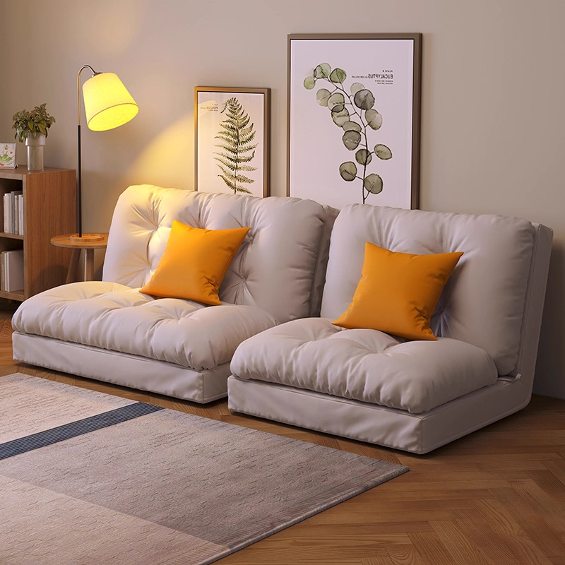 Lazy Sofa Multifunctional Sleepable and Reclining Folding Sofa Bed Bay Window Tatami Bedroom Balcony Leisure Small Sofa