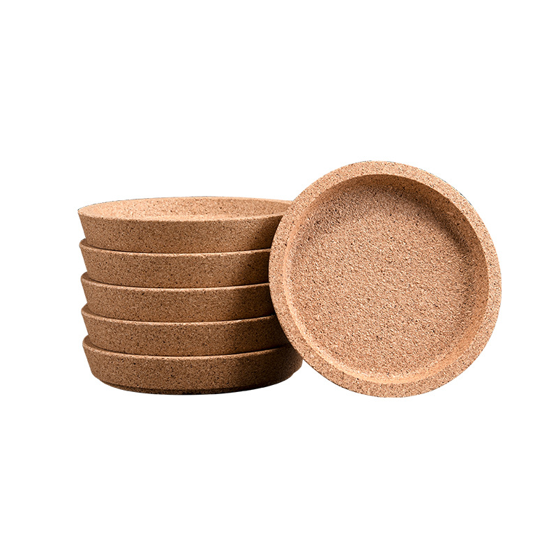 Ronda de corcho montaña de corcho cóncavo posavasos tridimensional anti-escaldadura corcho portavasos Amazon Venta caliente muestra gratis