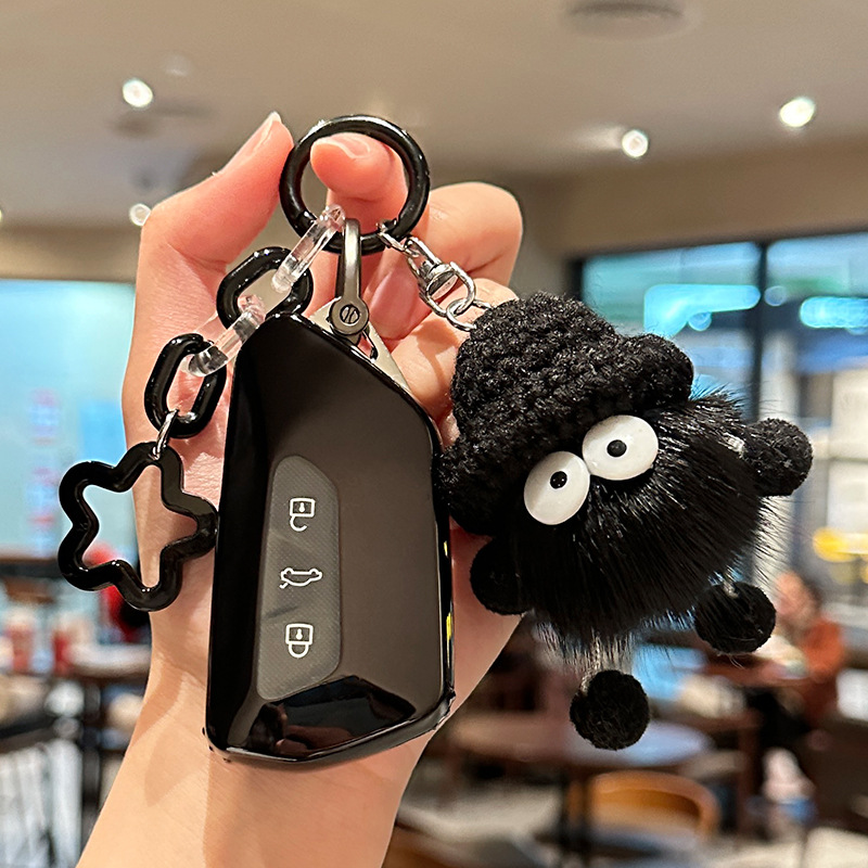 폭스 바겐 C [투명 블랙] 블랙 플러시 스타 체인