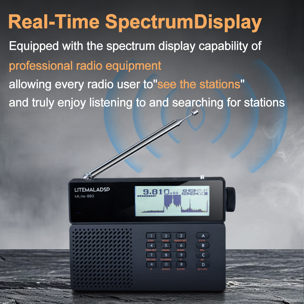 Mlite880 Genuine Authorized Small Malachite Long Wave Medium Wave Short Wave Aviation Rds Single Sideband Digital Radio