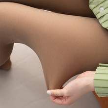 定制2025大码透肤加绒打底裤 保暖裤黑透肤一体裤厂家直销跨境