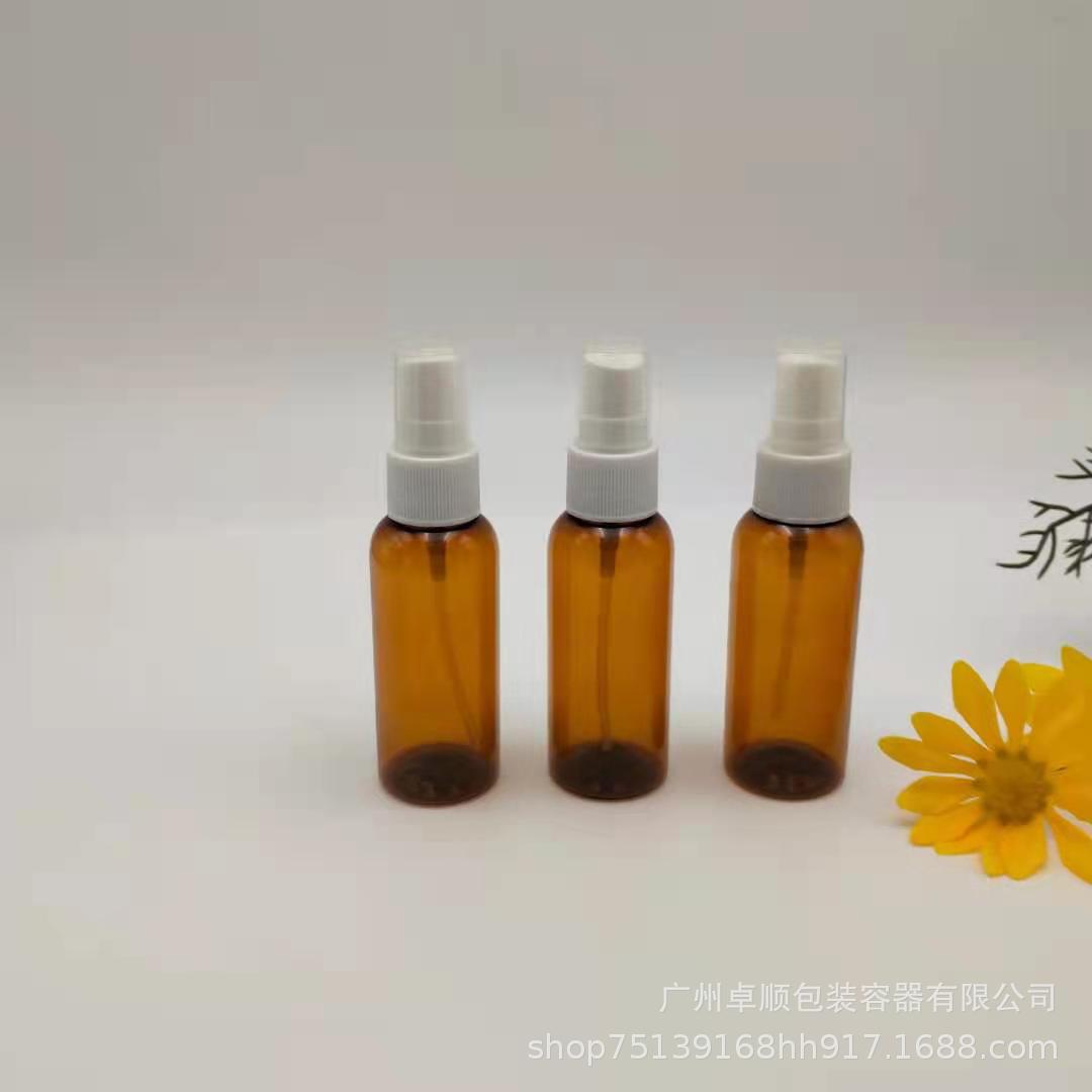 厂家批发50ML精油乳液试用装水乳化妆品旅行套装PET挤压塑料瓶子