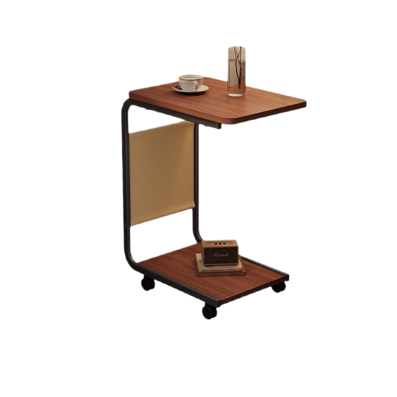 Cabina de cabecera de cama de aire de crema para el dormitorio doméstico, sofá móvil, gabinete lateral con estantes de ruedas, mesa de té multifunción image 6