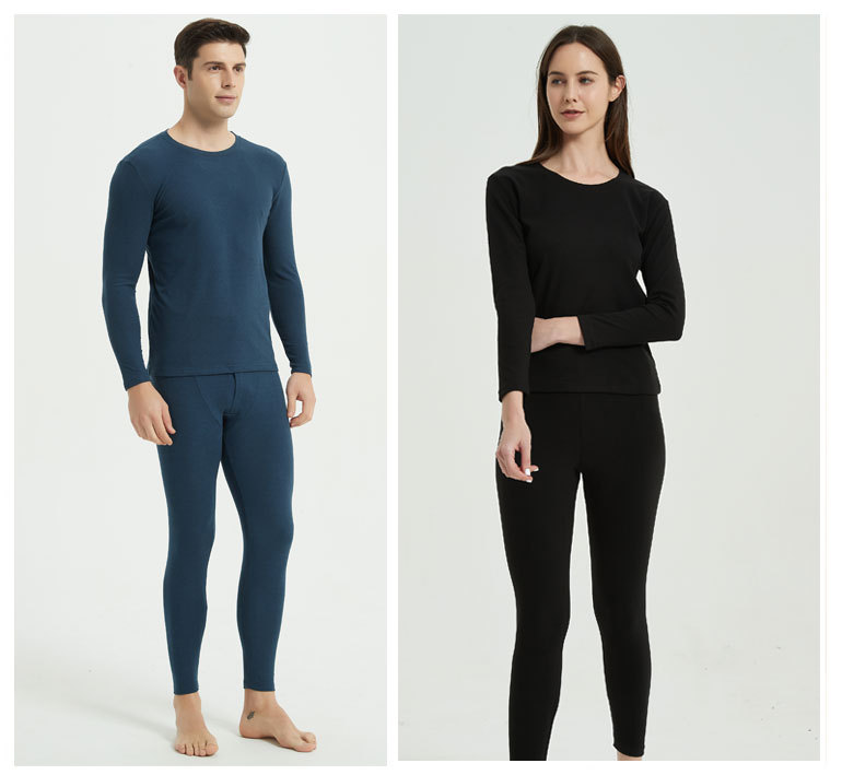 新款加绒恒温双面阳离子秋衣秋裤女发热男士德绒无痕保暖内衣套装