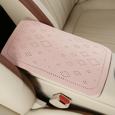 Armrest box pad suede starry perforated armrest