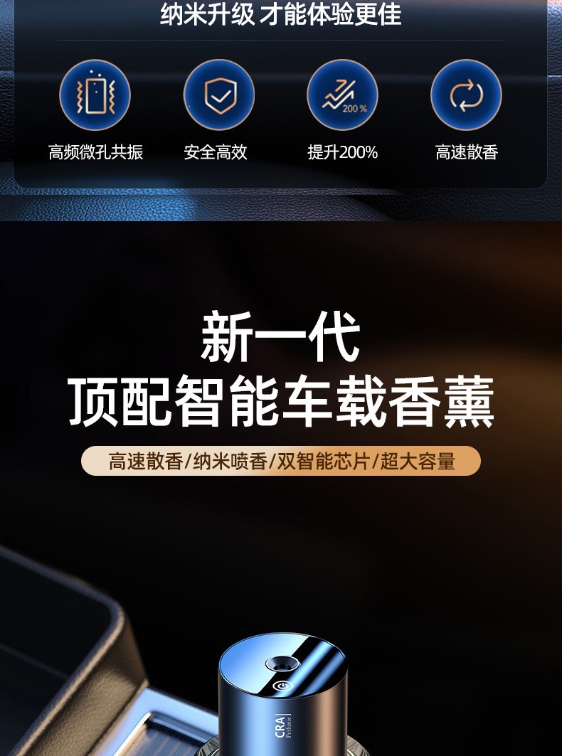 Smart Car Aromatherapy Machine, Car Perfume Automatic Spray Humidifier, In-Car Fragrance, Car-mounted Auto Start/Stop Aromatherapy Machine