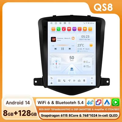 DVD Navigation – Hd Mp5 - 8128g-wifi4g-version-6115-carplay-eight-core-97inch-suitable-for-08-12-chevrolet-cruze-j300