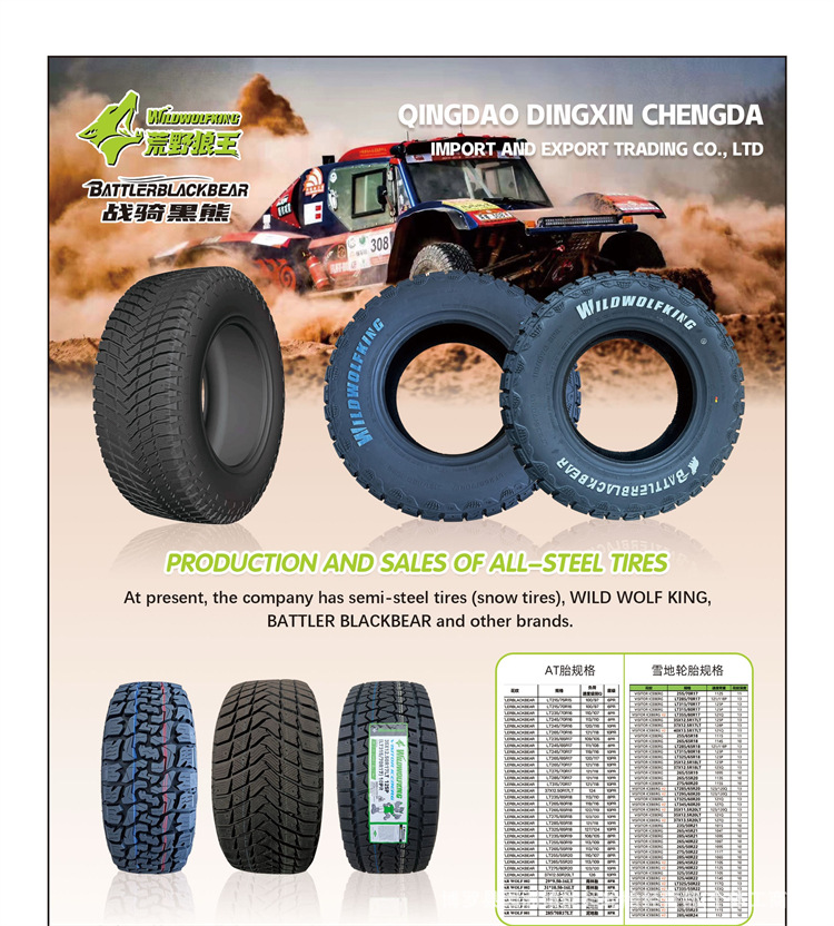 Wildwolfking Winter Tires 37X13.5R22R20 325/55R22 Suitable for Hummer and Mercedes-Benz G500