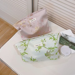 【Suxi Clutch Bag】Fresh Floral Women's Handbag for Business Trip and Travel, Large Capacity Makeup Bag for Washing and Toiletries