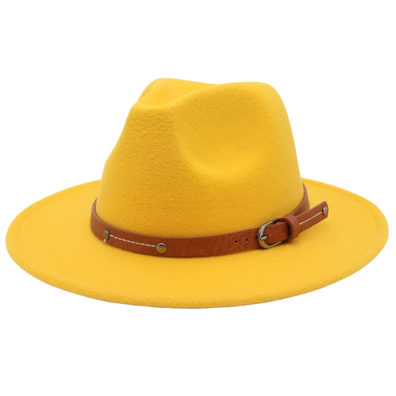 速卖通亚马逊礼帽服装店羊绒爵士帽外贸跨境帽子皮带配饰春秋毡帽