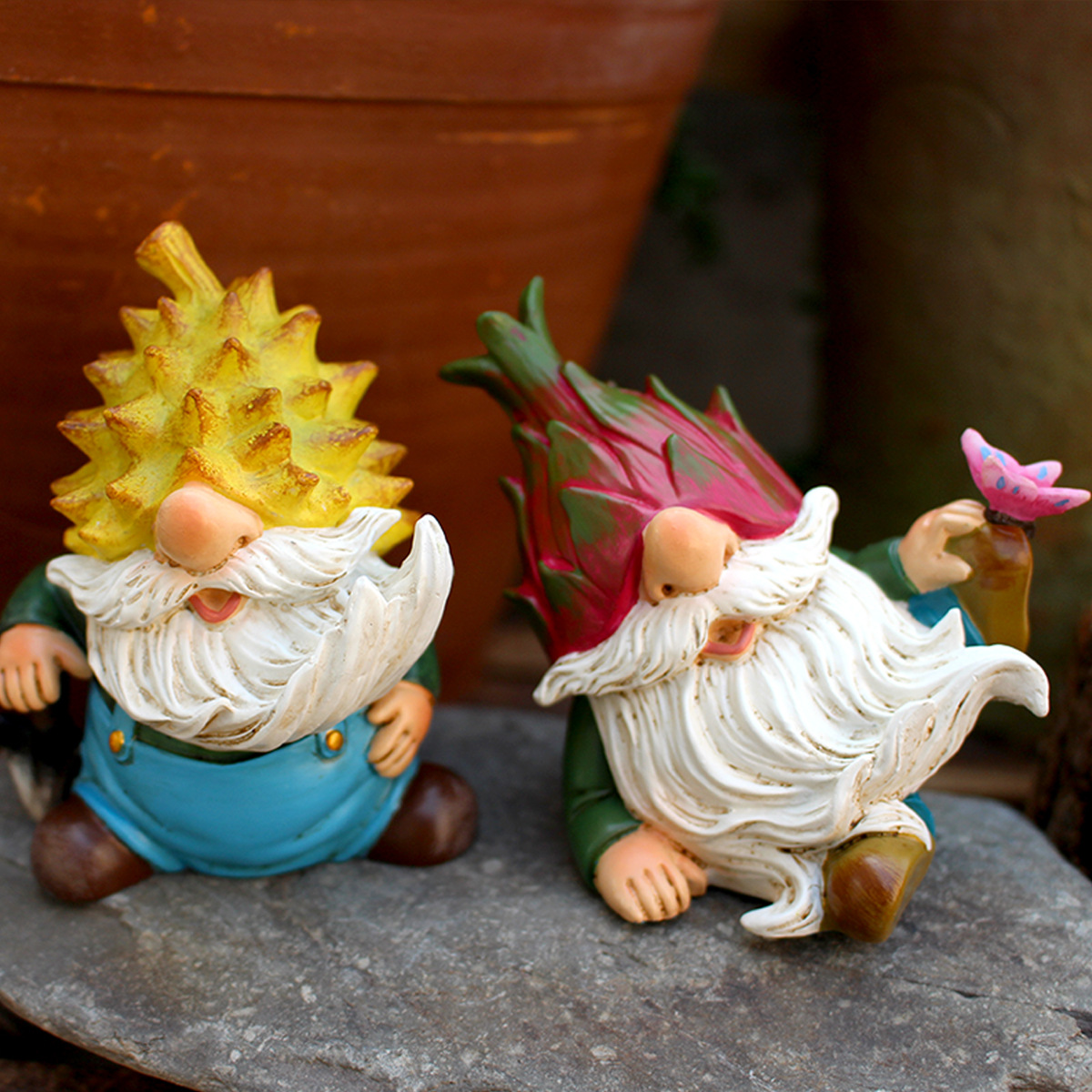 Creative Gift Fruit and vegetable dwarf shape decoration resin crafts courtyard micro landscape decoration outdoor garden decoration
