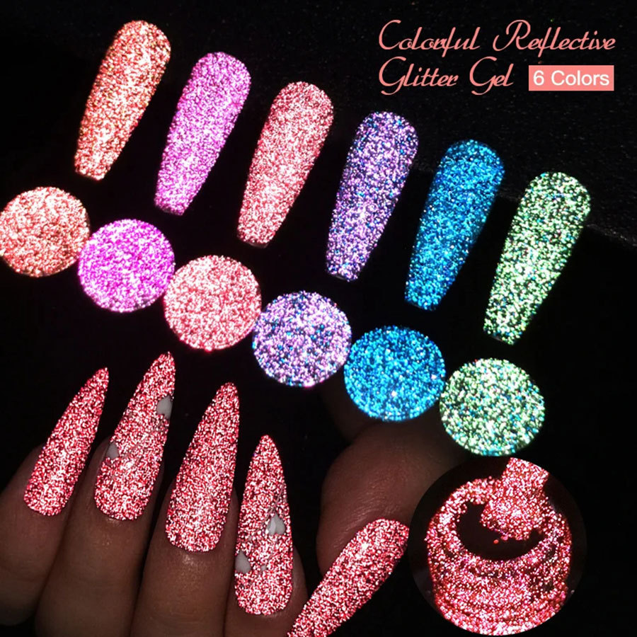 Gel UV con Brillo de Diamante Multicolor, Secado, Capa de sellado, Refuerzo para Salón de Uñas image 5