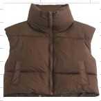 Chaleco de algodón de estilo europeo y americano Chaleco de invierno de las mujeres Chaleco de algodón engrosado chaleco sin mangas de pan
